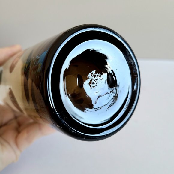 Smokey brown cocktail glass with centavos Mexican gold coins design. - Picture 7 of 8